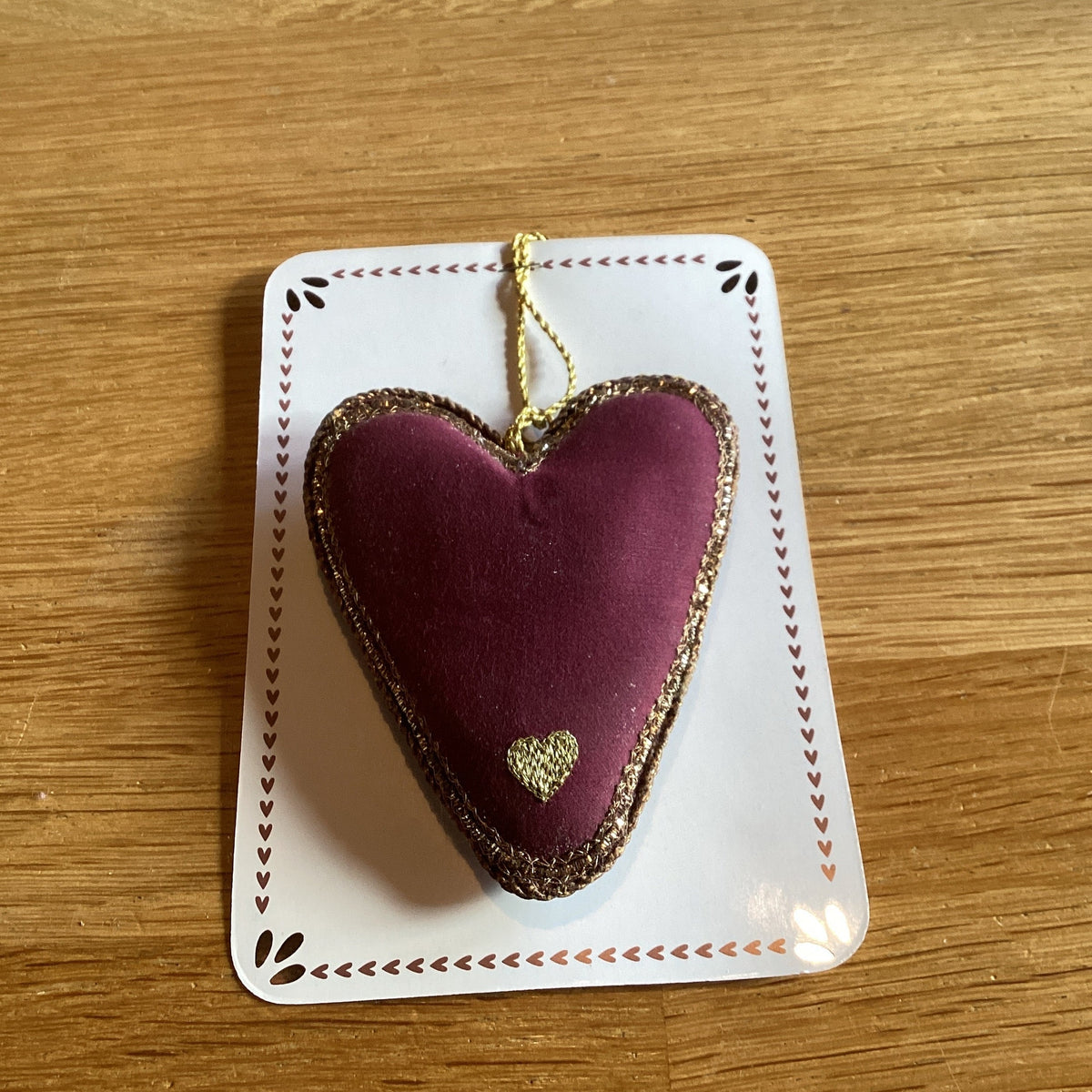 Hangertje hartje donkerrood