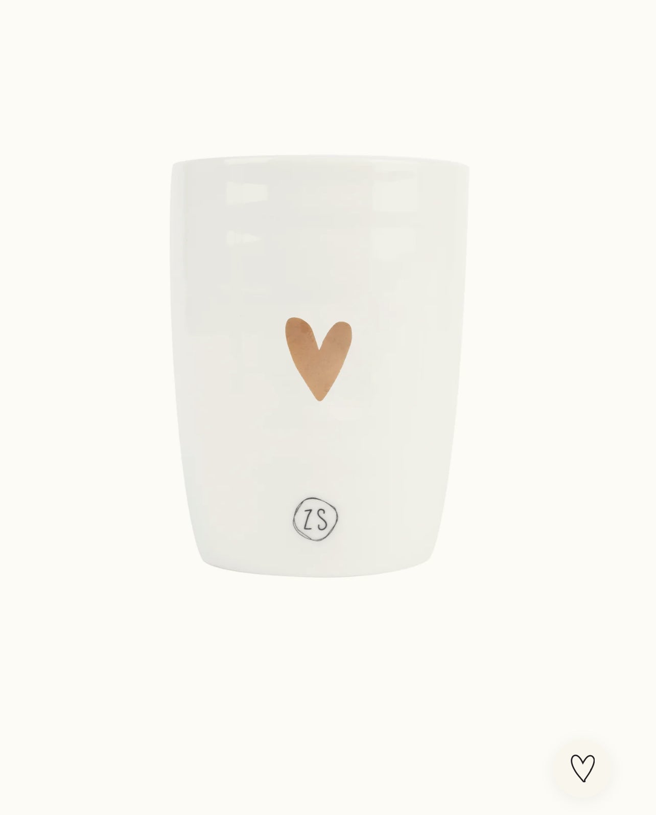 Zusss koffiemok hartje wit /goud