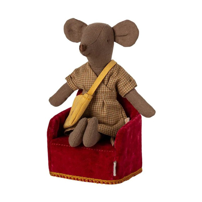 Maileg Folding chair mouse red