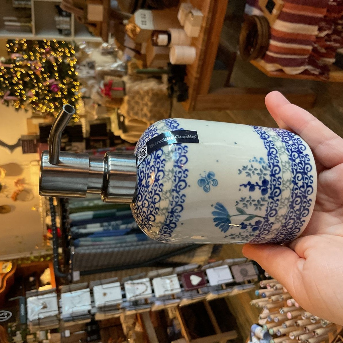 Bunzlau castle soap dispenser 300 ml flower meadow