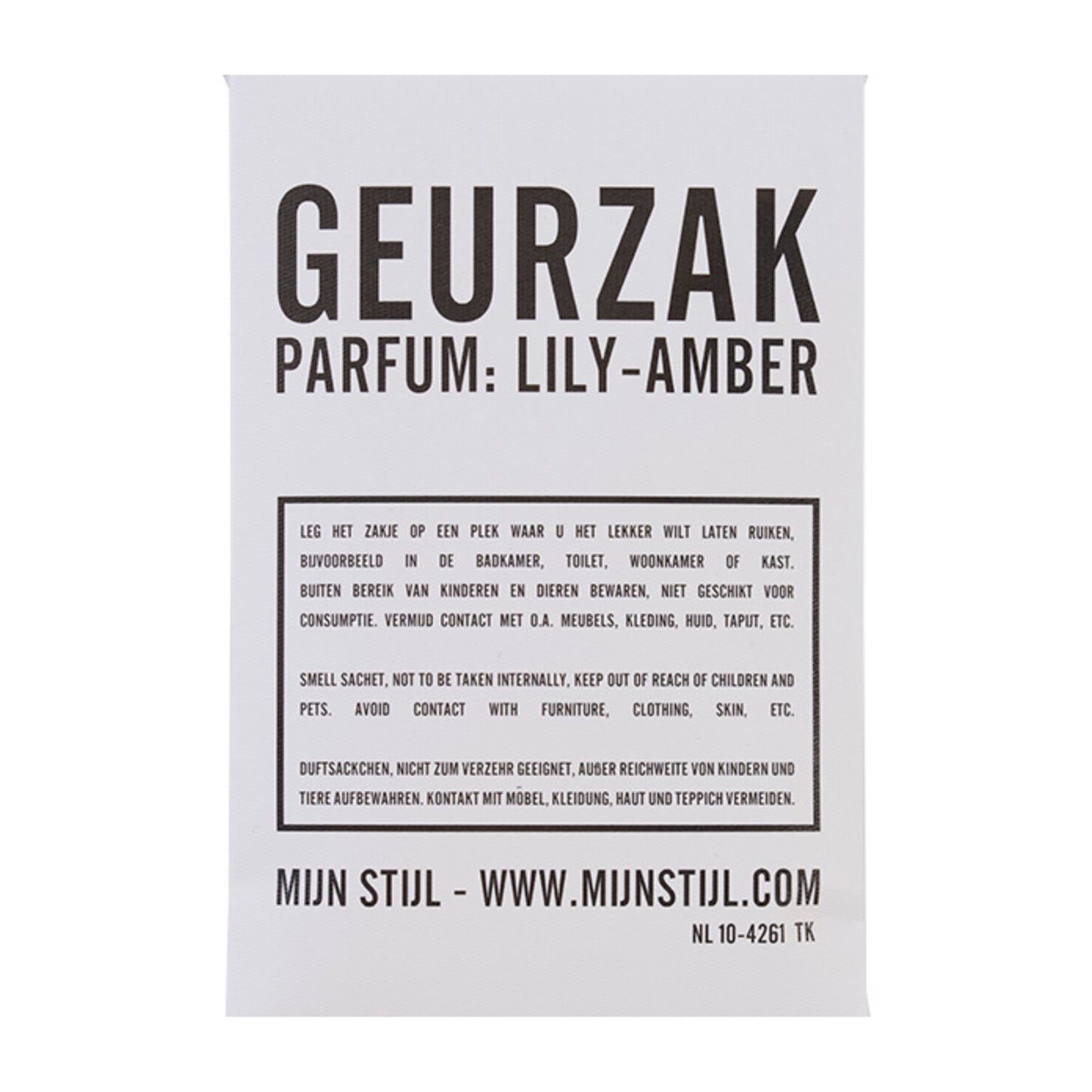 Geurzak parfum Lily Amber