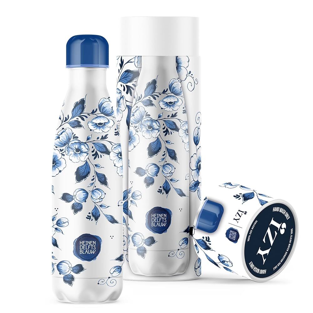 Izy thermos bottle heinen delfts blue blossom