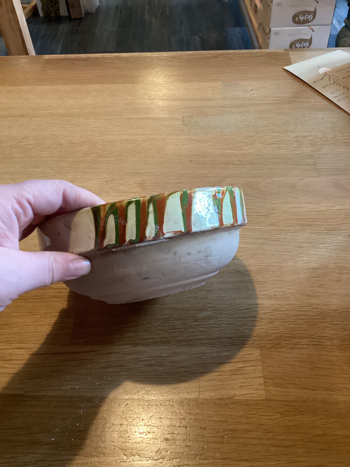 Handgeschilderd bowl off white