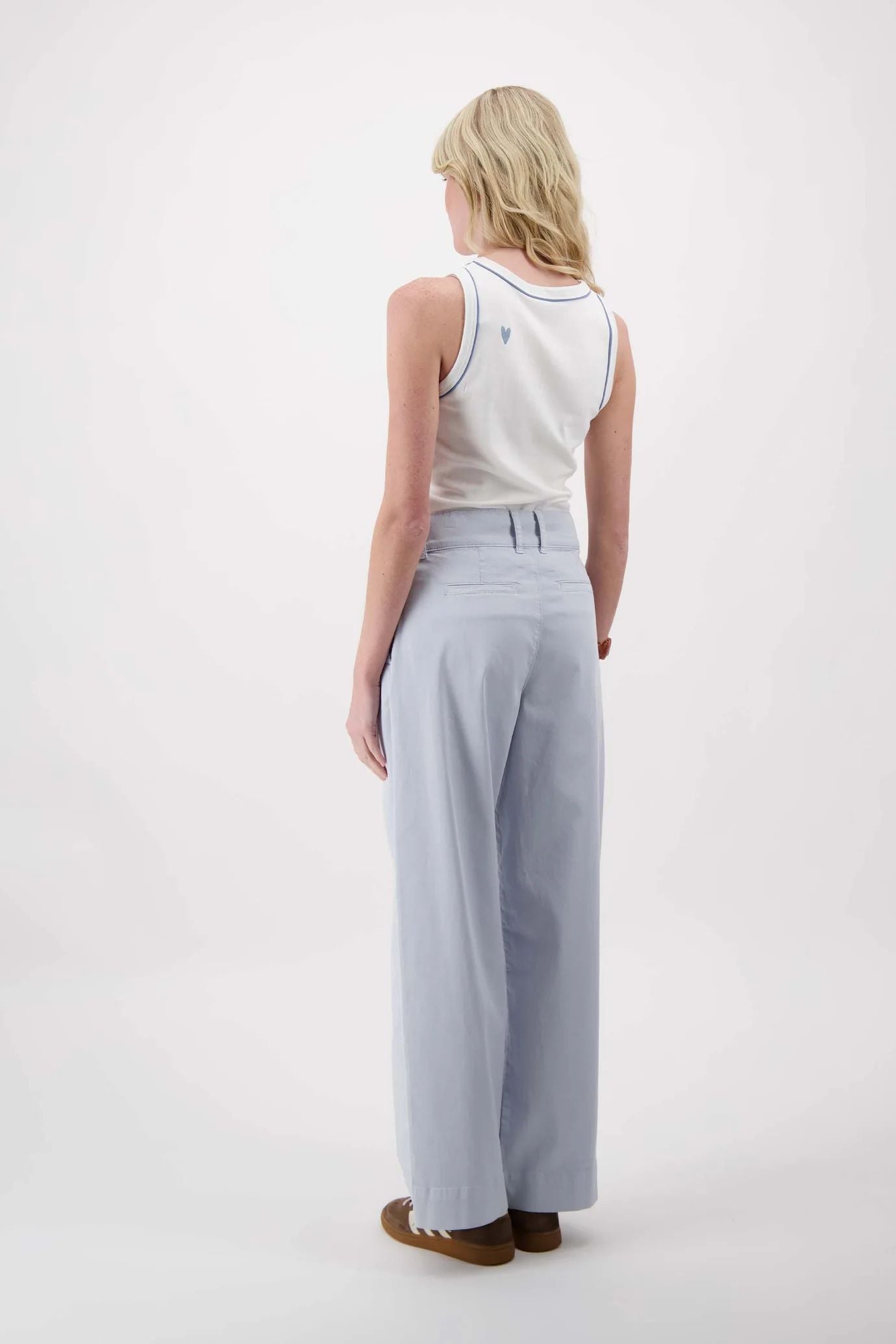 Chino zacht materiaal sky blue