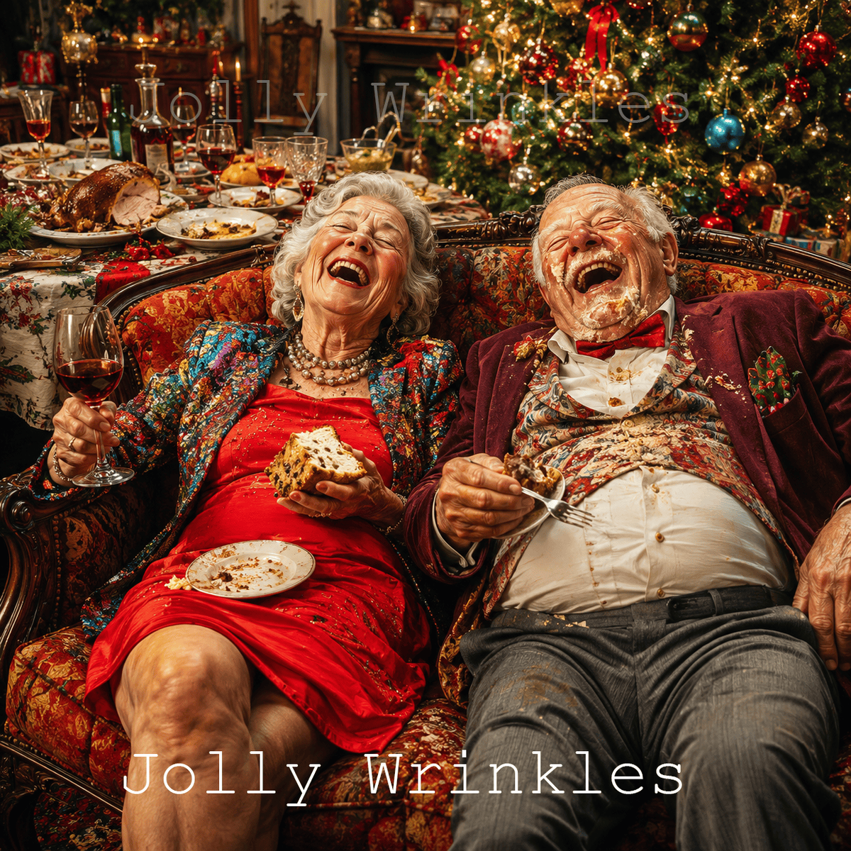 Jolly wrinkles wenskaart glaasje teveel