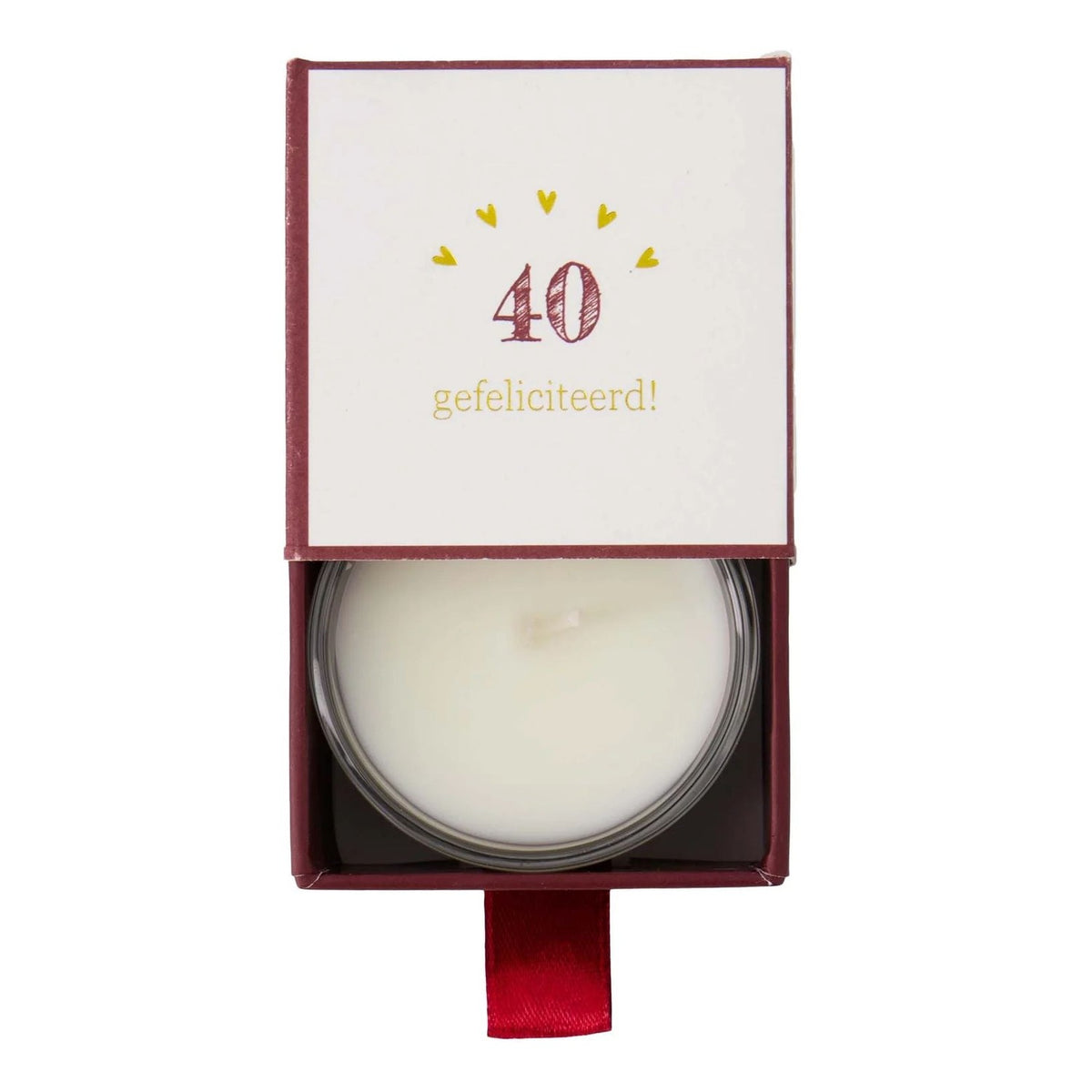 Geurkaars Glas In Doosje 40 Gefeliciteerd
