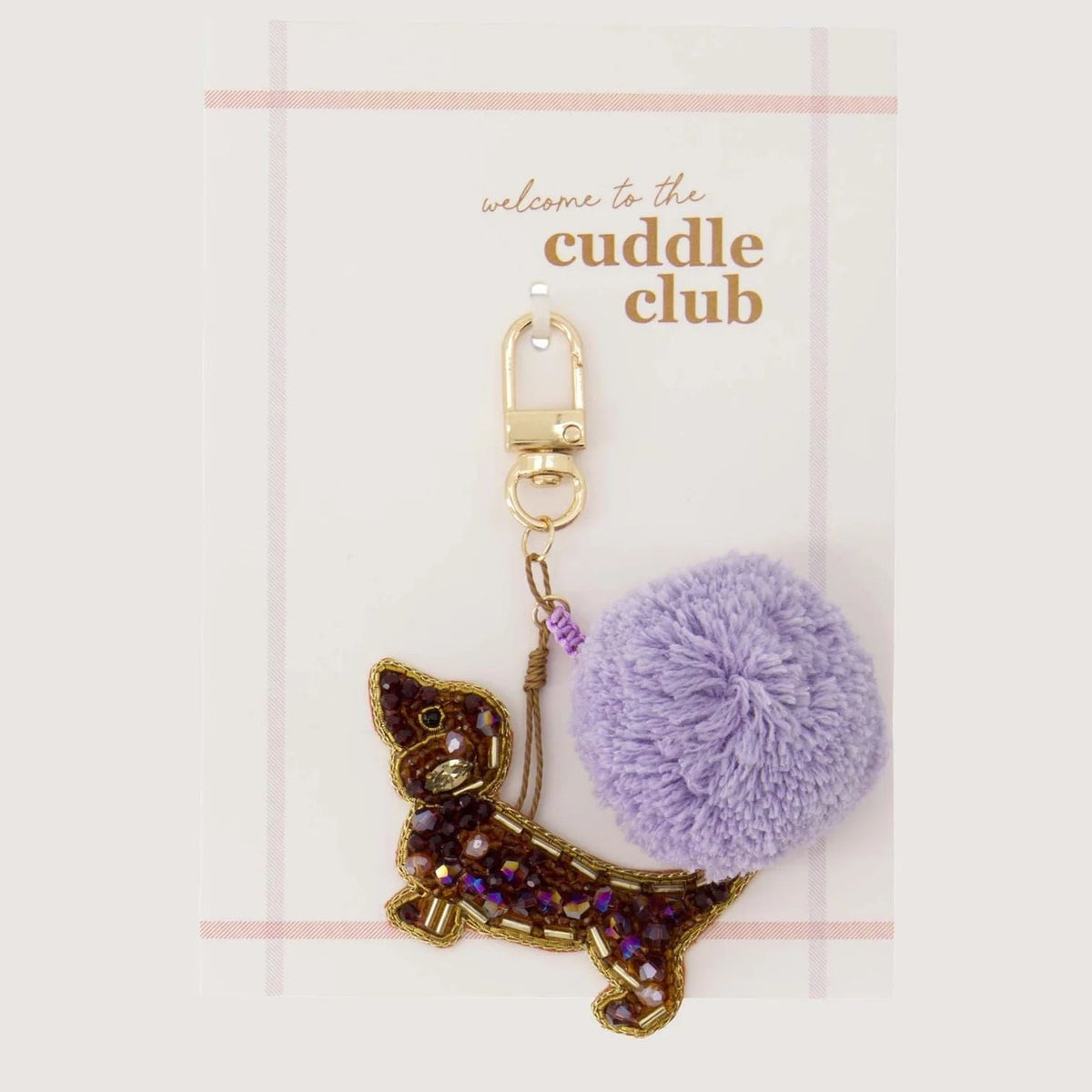 Zusss ansichtkaart tashanger pompon hond cuddle club