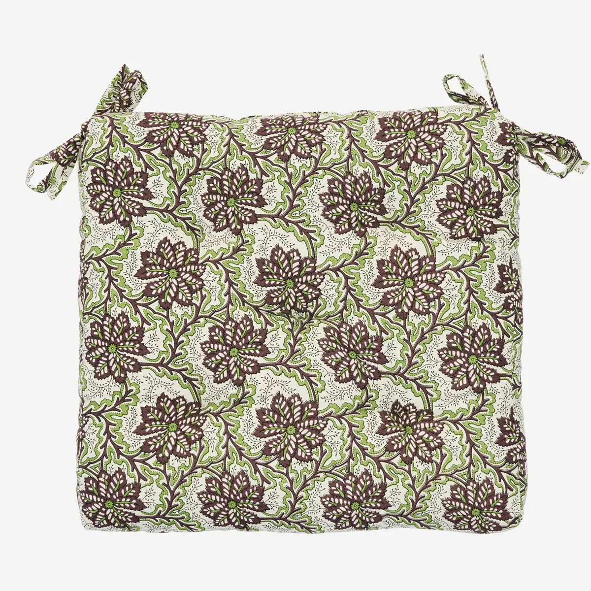 Madam stoltz printed cotton chair pad 5