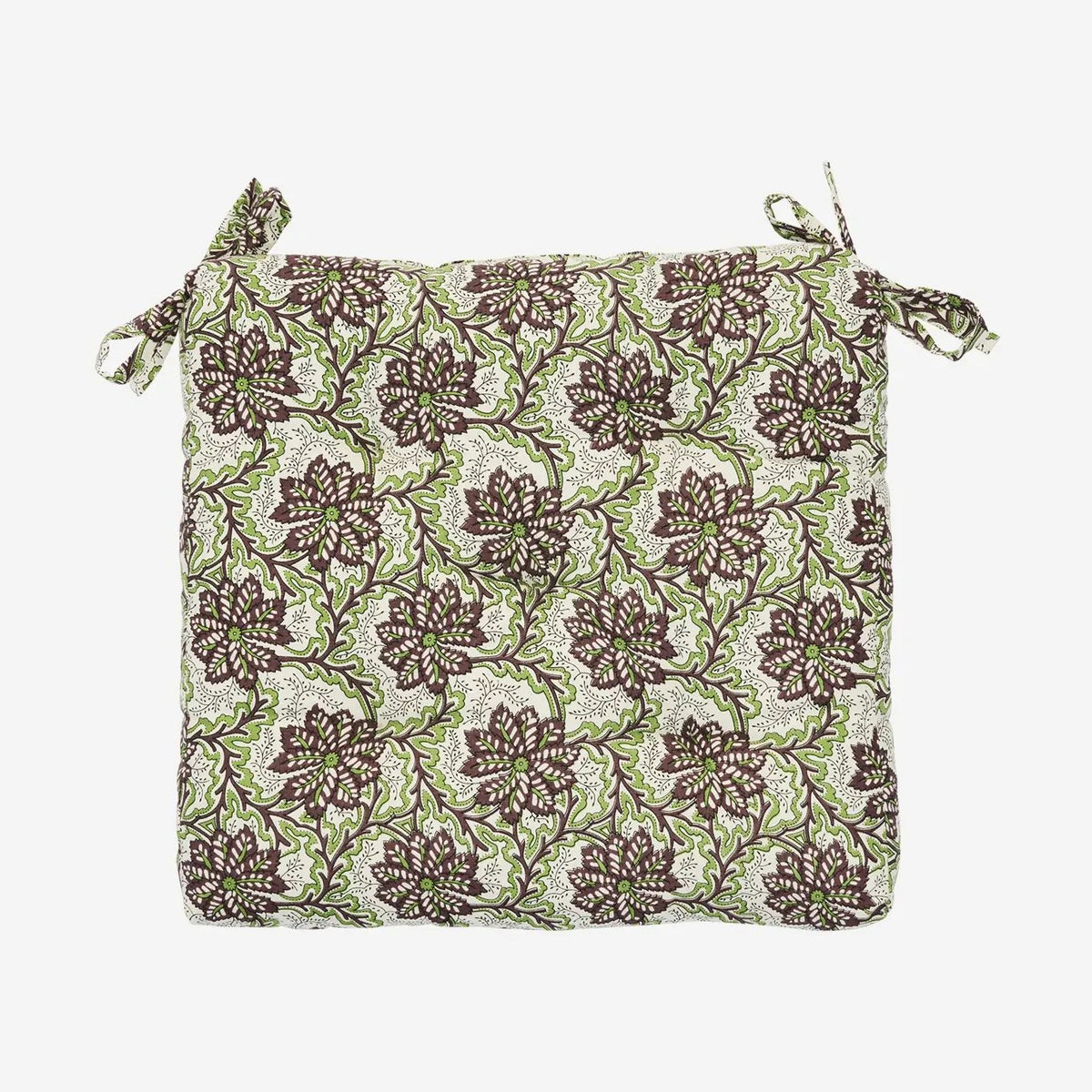 Madam stoltz printed cotton chair pad 5