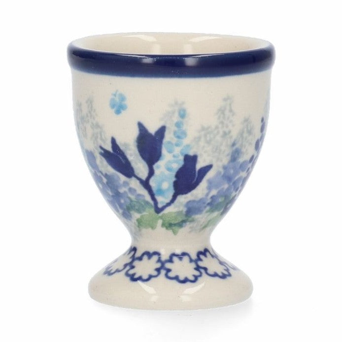 Bunzlau castle egg cup blue garden