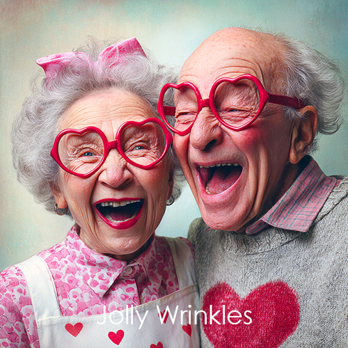 Jolly wrinkles wenskaart mijn hartje