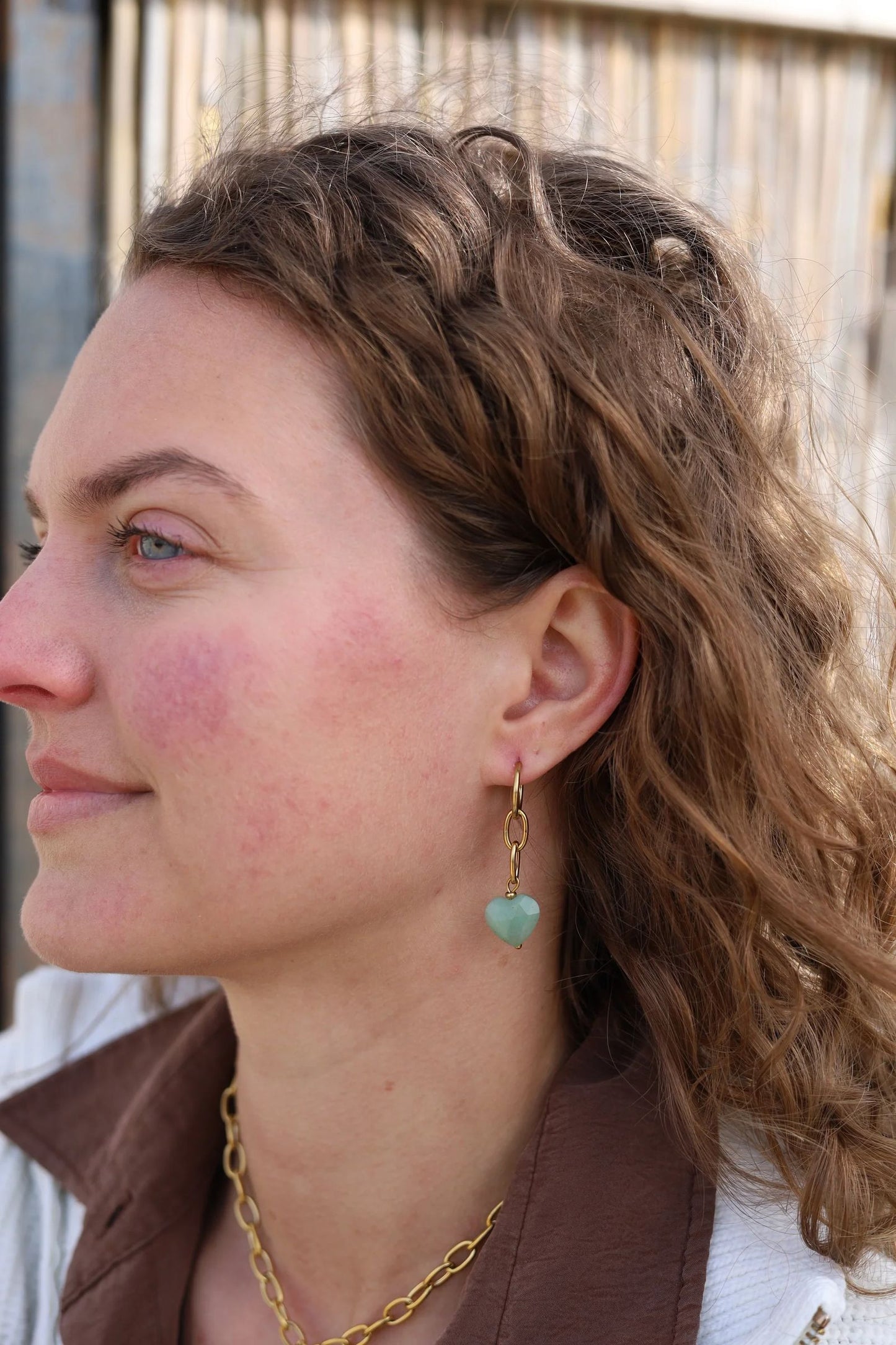 Solid gold earring beloved