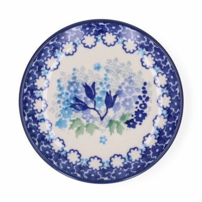 Teabag dish round blue garden