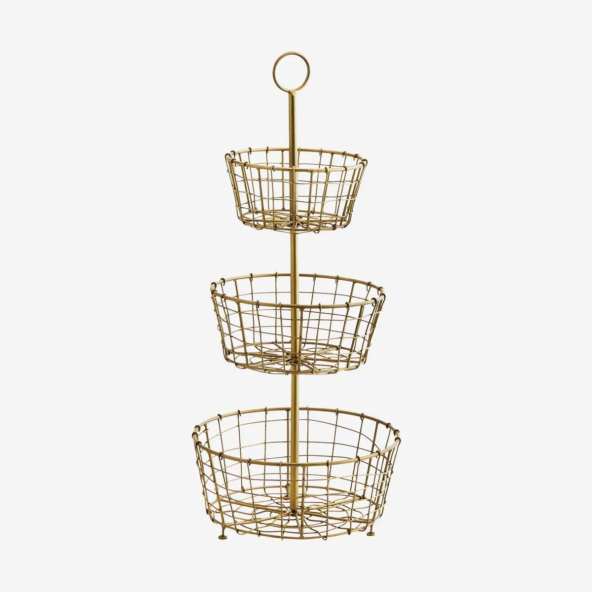 Madam Stoltz etagere baskets gold