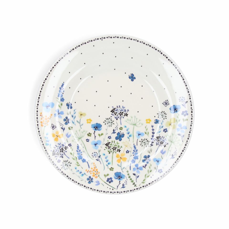 Bunzlau Melamine Plate Wild Flowers