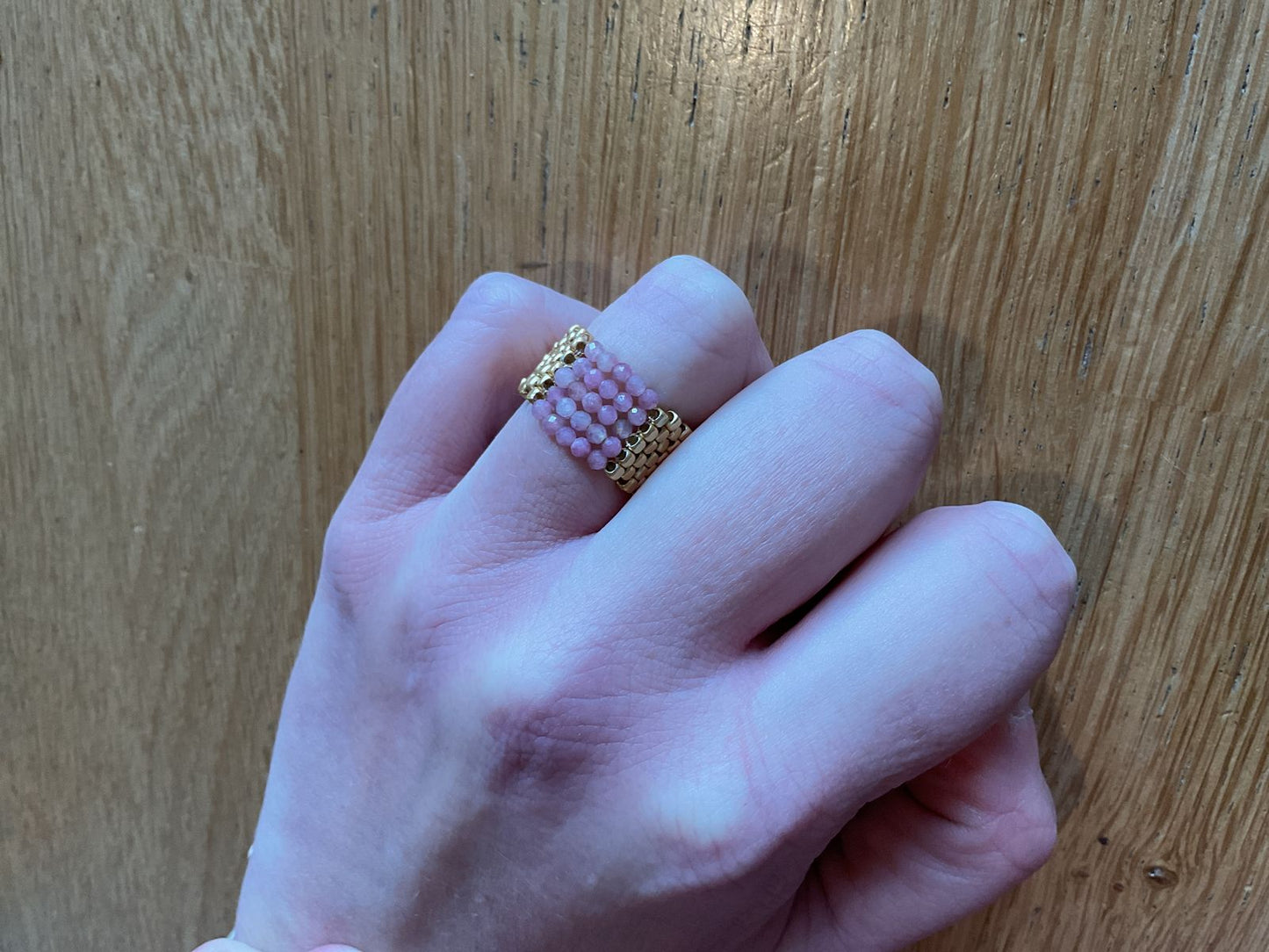 Ibu ring poca pink tourmalin