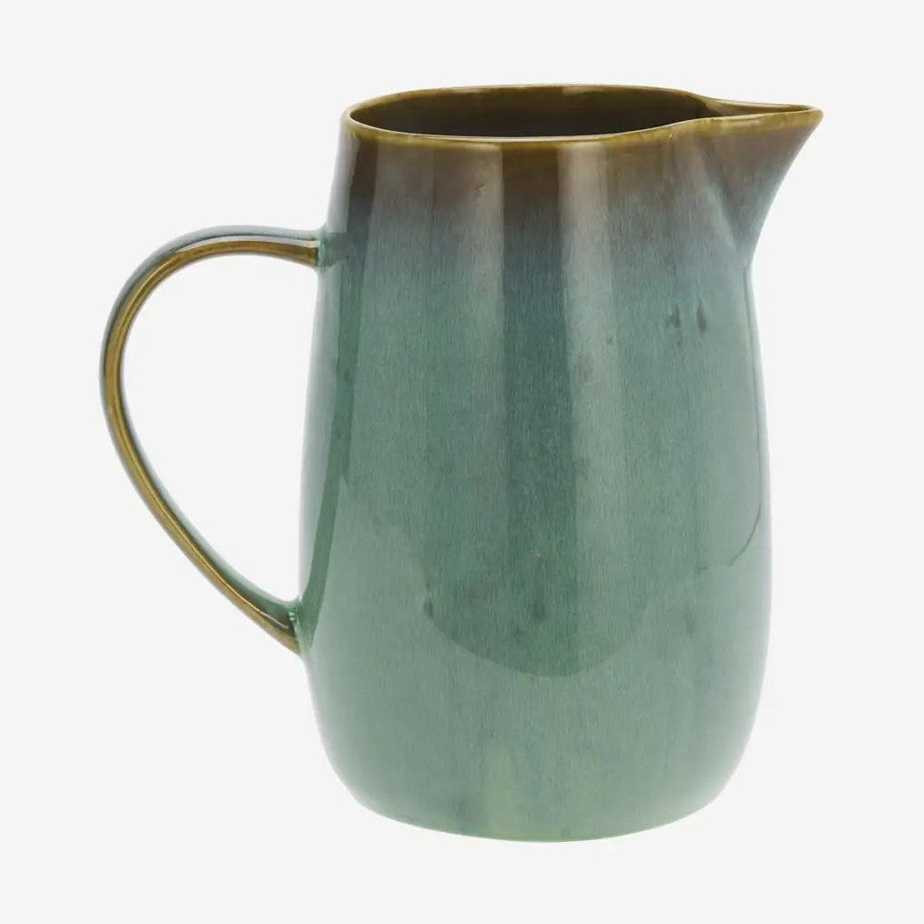 Madam stoltz stoneware jug green