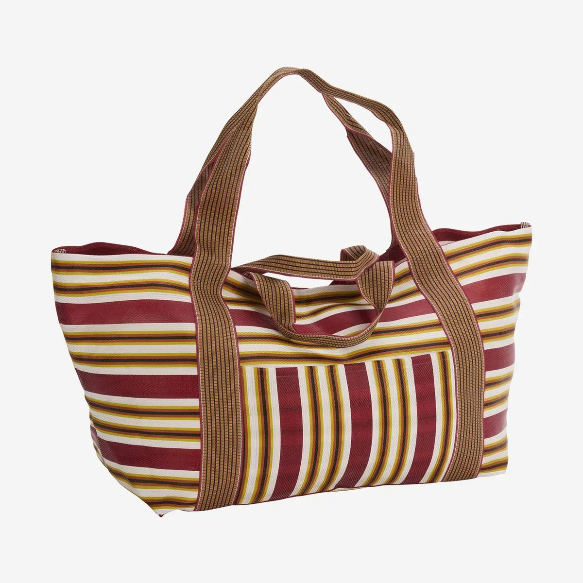Madam Stoltz recycled pp bag Green purple blue yellow brown