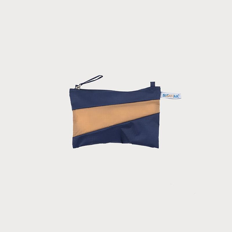 Susan Bijl the new pouch navy & camel small