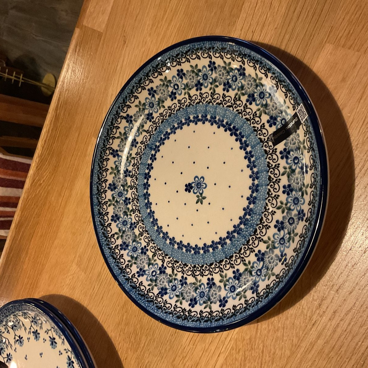 Bunzlau castle plate 23,5 cm flower crown