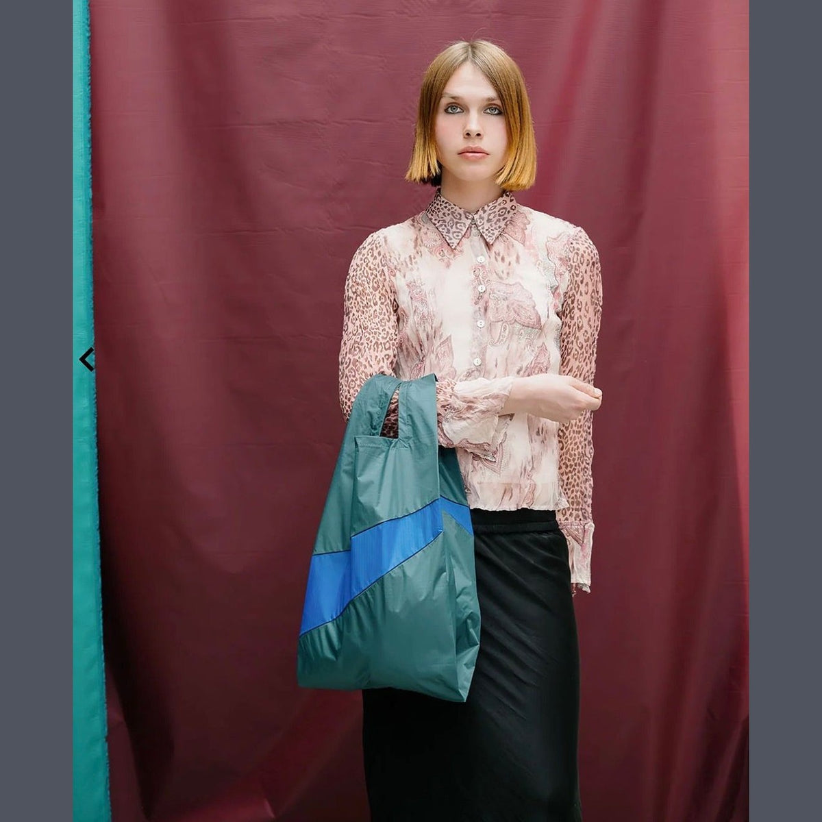 Susan Bijl the new shopping bag Pine & Blue MEDIUM
