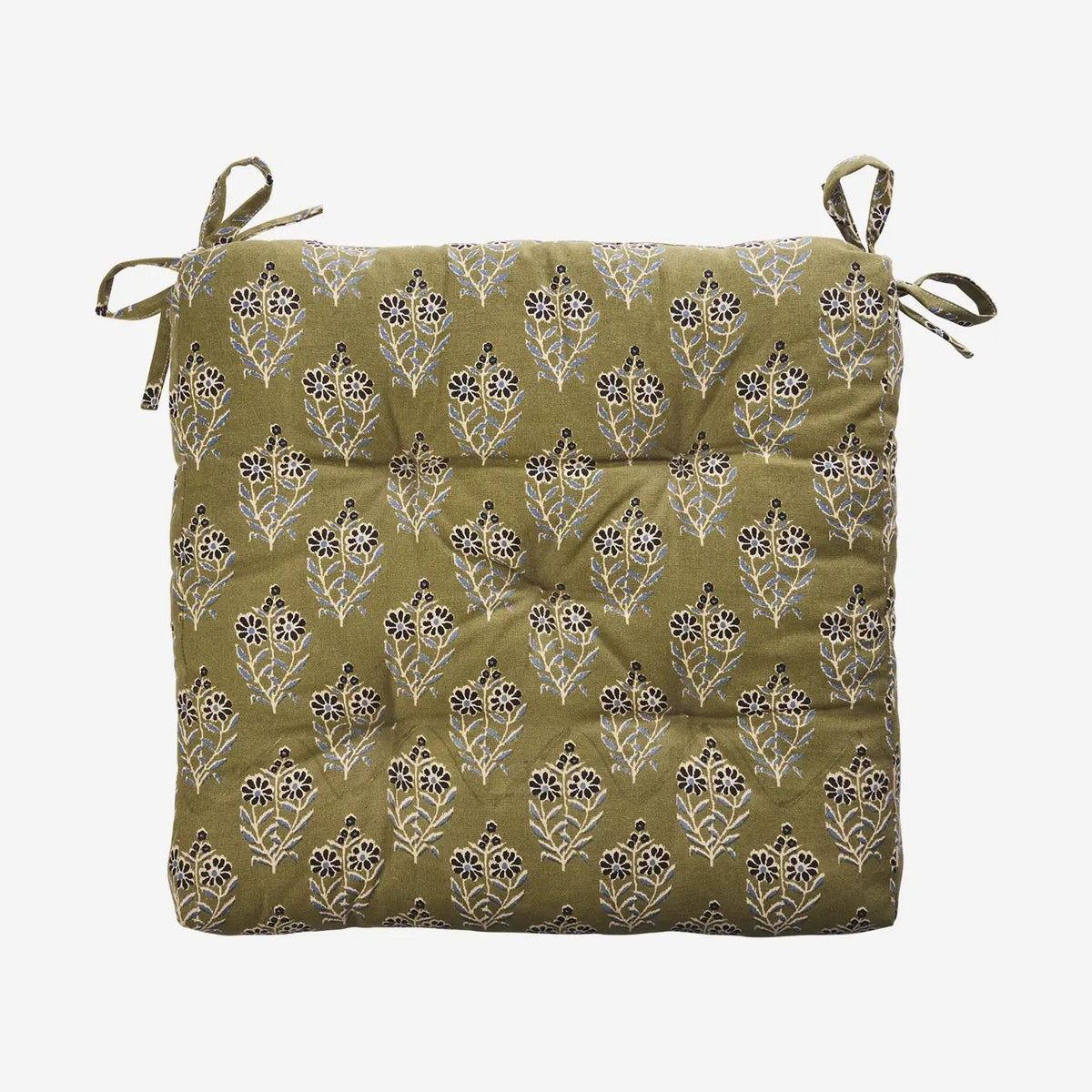 Madam stoltz printed cotton chair pad 3