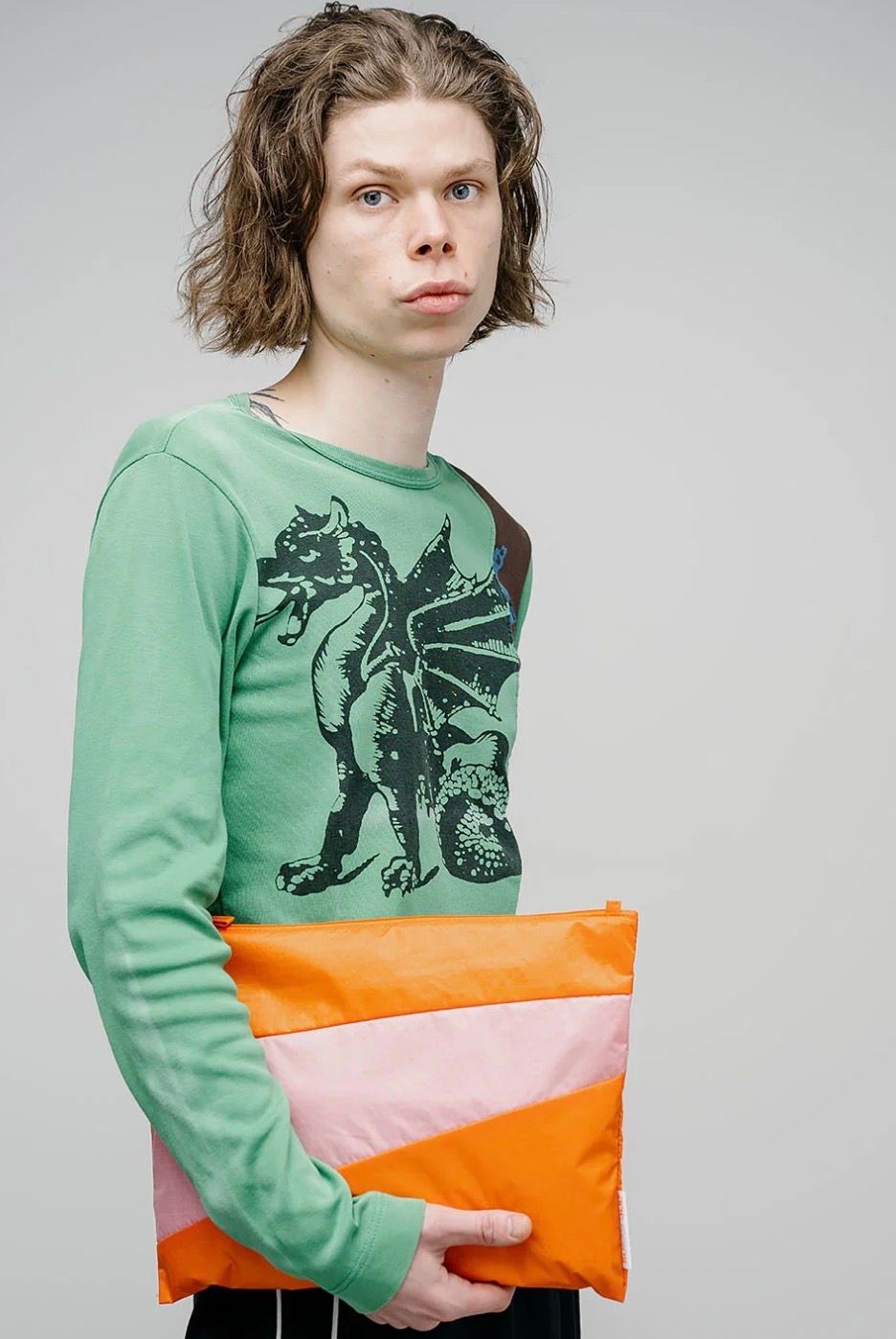 Susan Bijl the new pouch orange & pink panther large