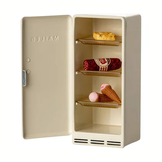 Maileg Fridge Metal Mouse Off White