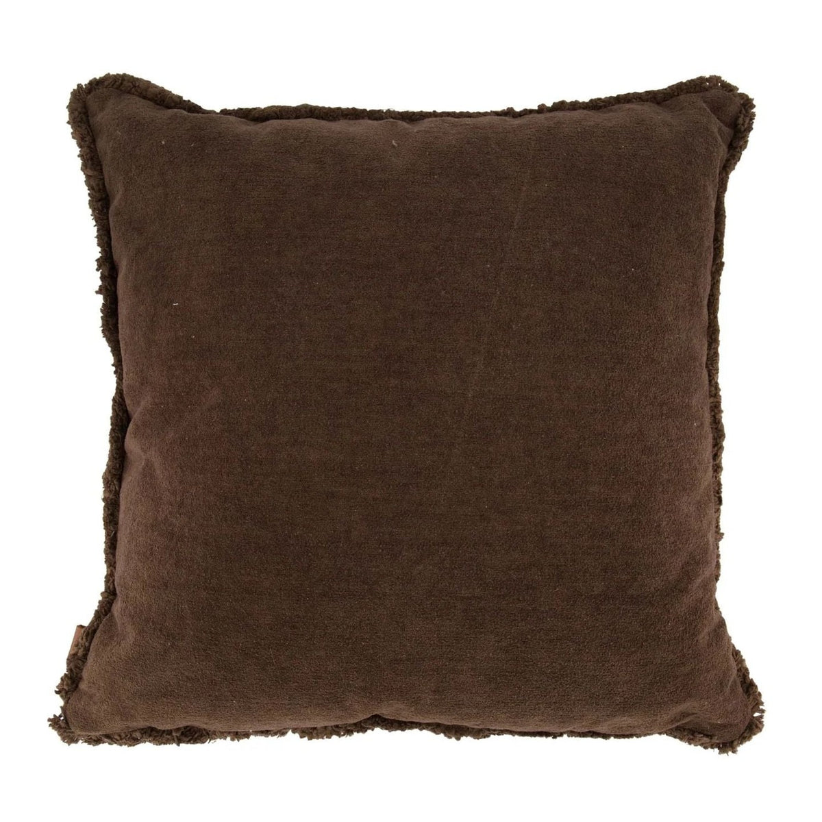Zusss kussen velvet hartjes 45x45cm bruin