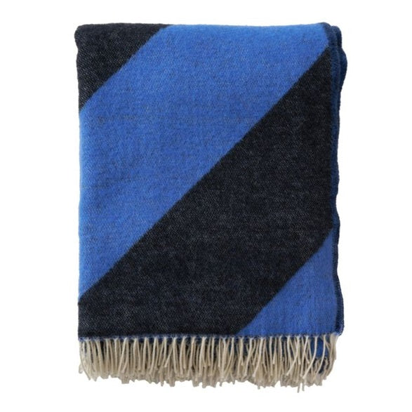 Klippan Angle blue/black, 50%recycled & 50% new merino