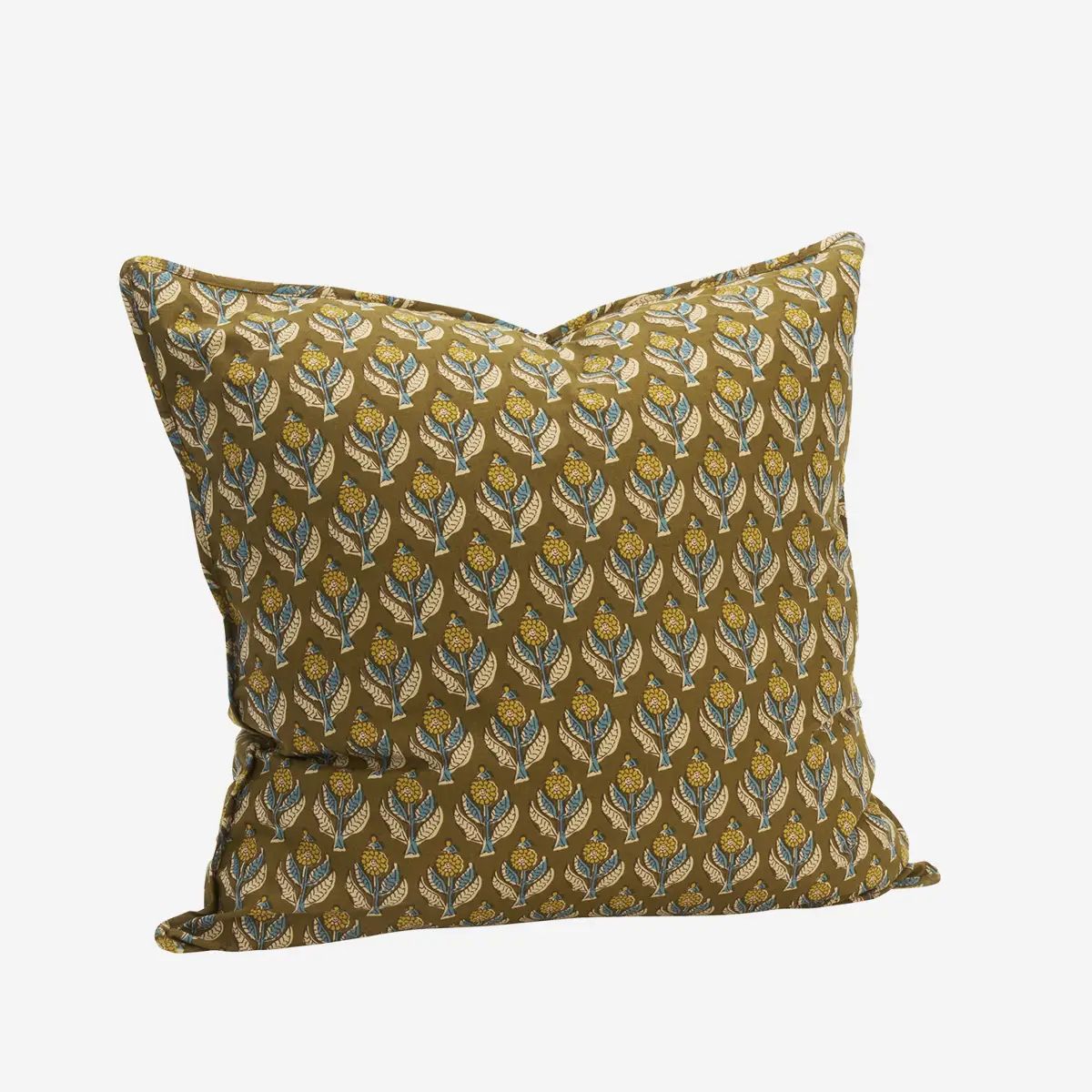 Madam stoltz printed cushion cover mustard flower
