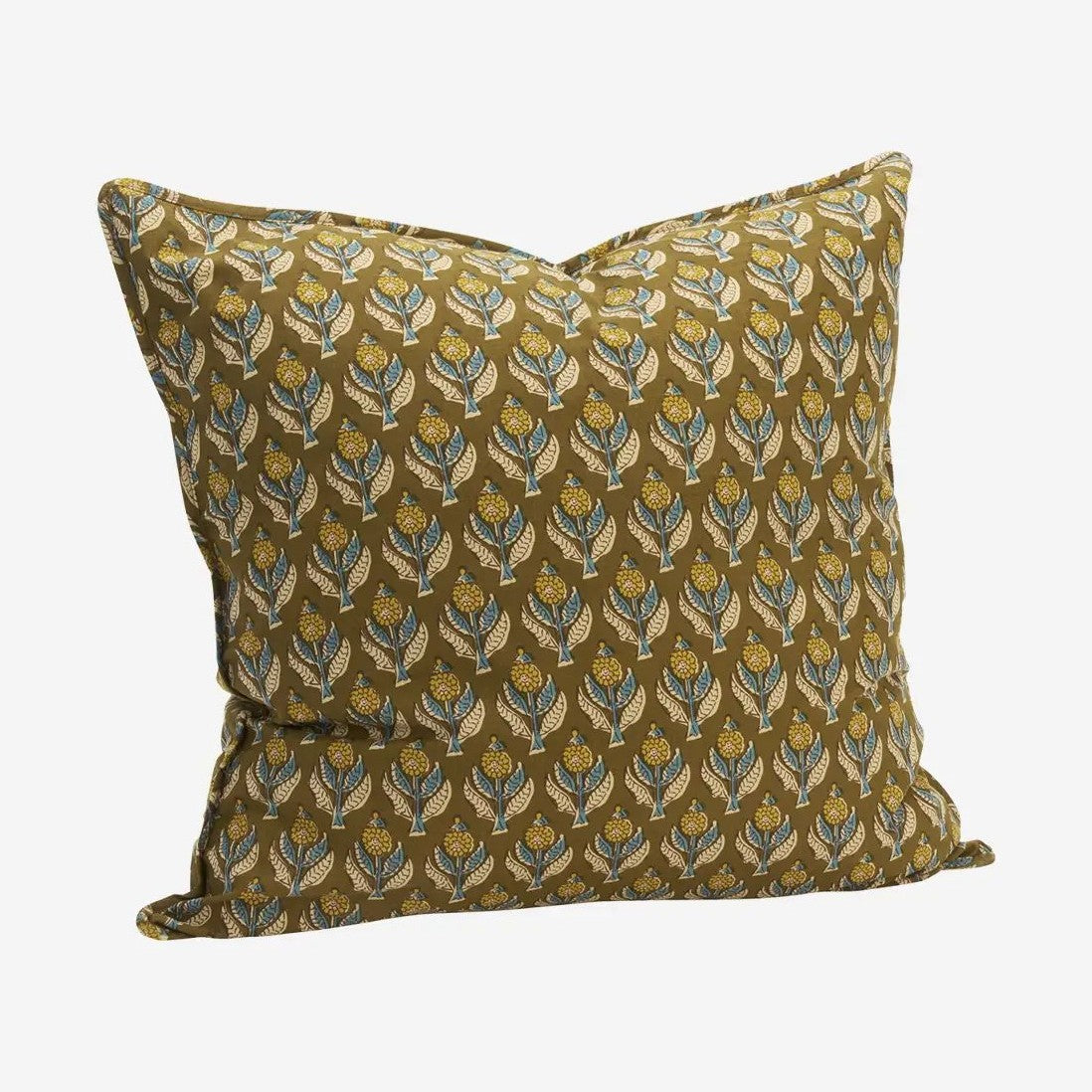 Madam stoltz printed cushion cover mustard flower