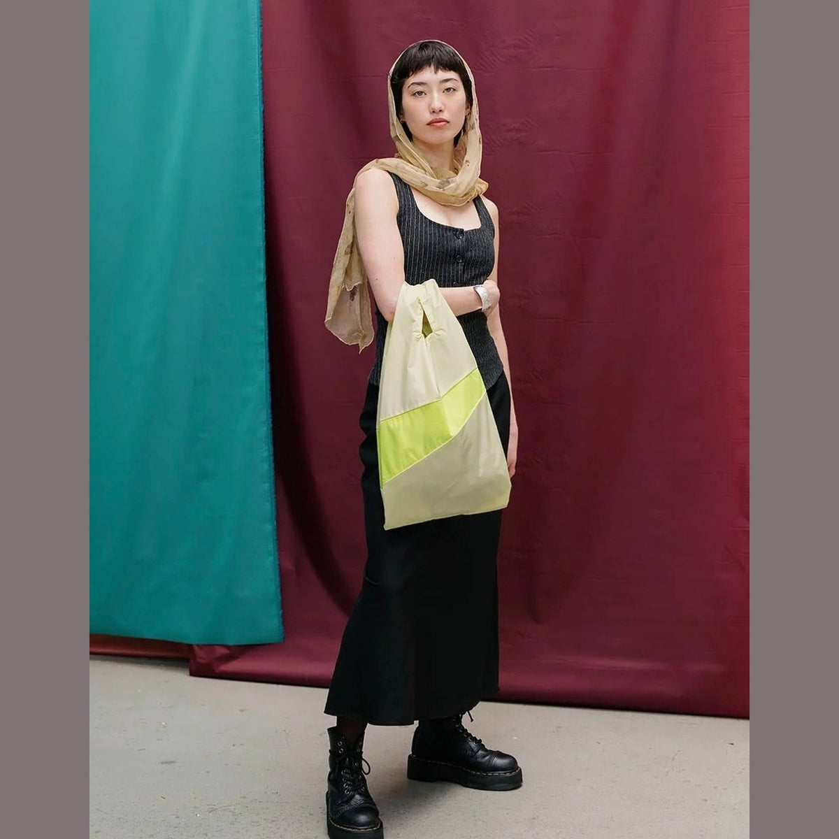 Susan Bijl the new shopping bag Joy & Fluo Yellow MEDIUM