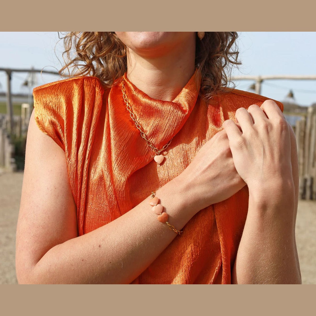 Solid gold necklace beloved