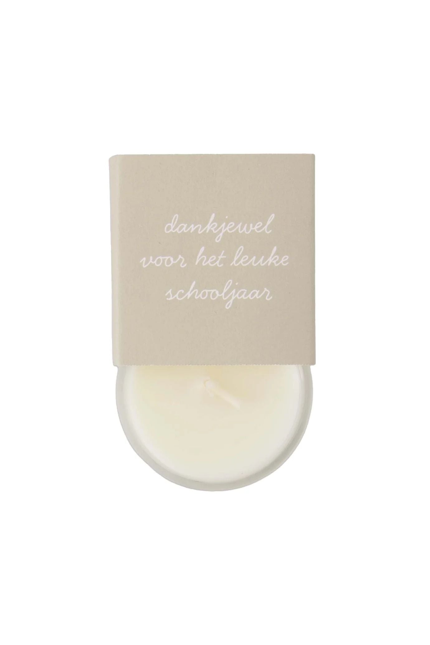 Geurkaarsje in wikkel schooljaar
