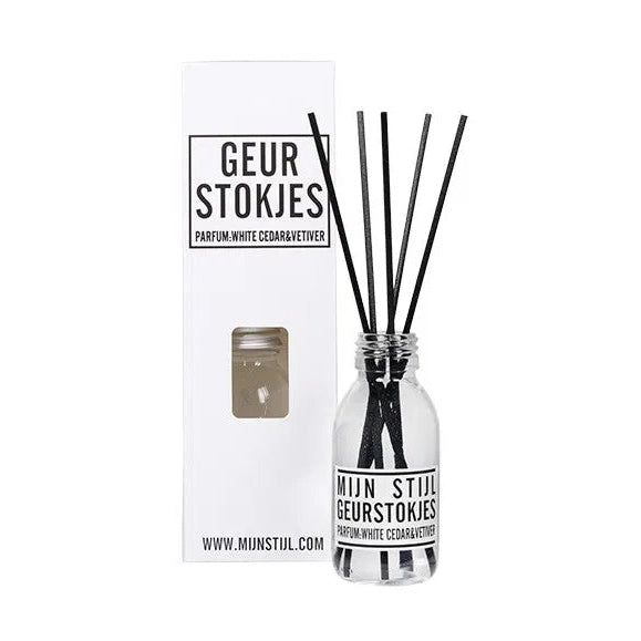 Mijn Stijl Geurstokjes White Cedar & Vetiver