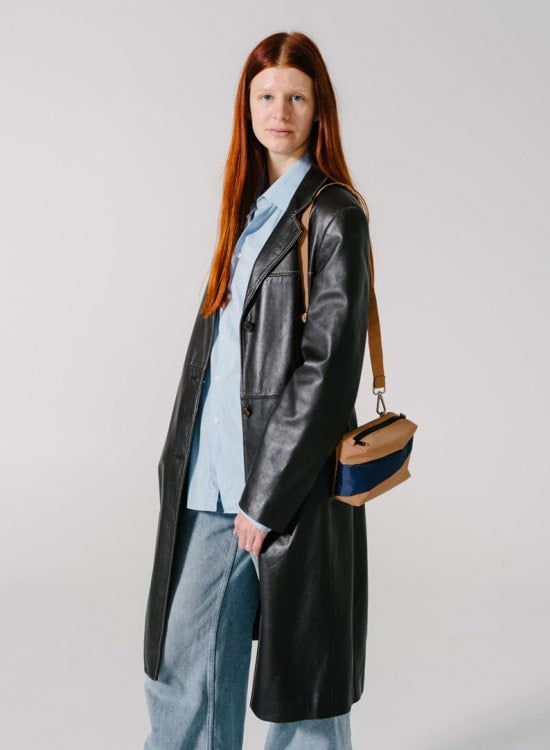 The new bum bag camel & navy Small