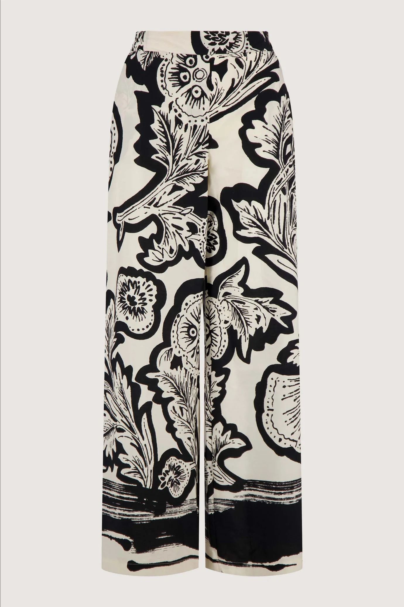 Zusss broek met borderprint zwart / soft kit