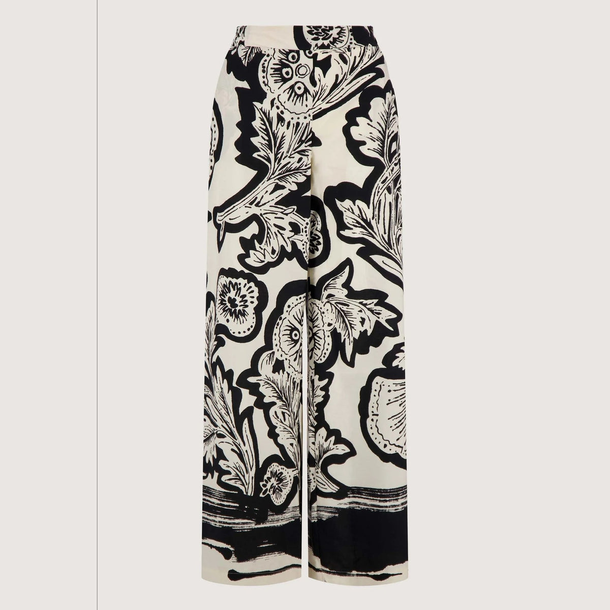 Zusss broek met borderprint zwart / soft kit