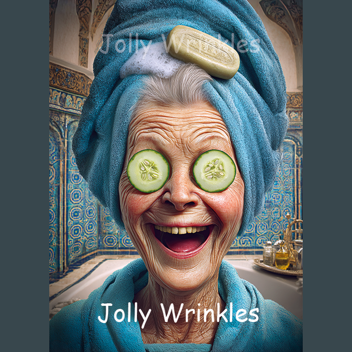 Jolly wrinkles ansichtkaart spa