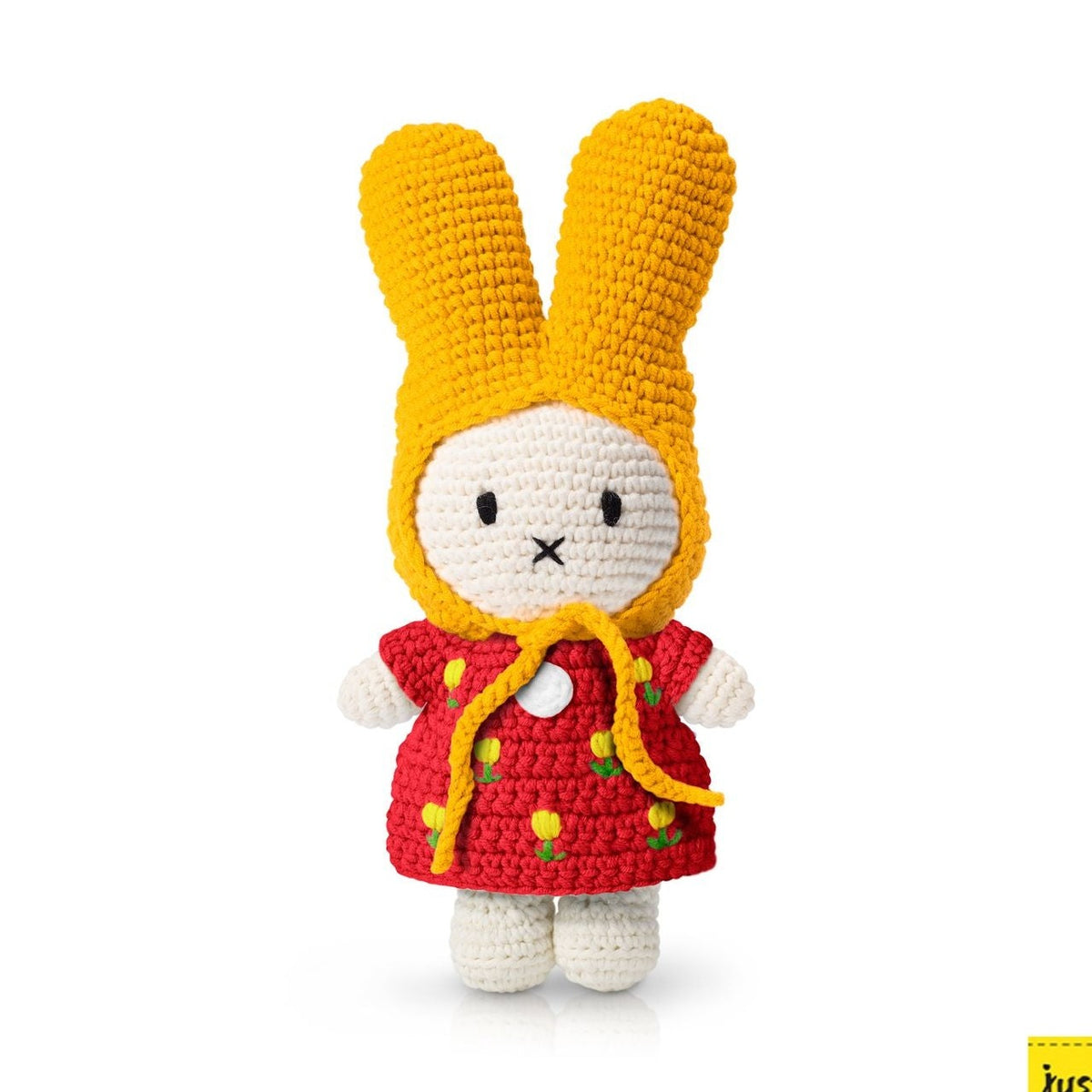 Just dutch Miffy / Nijntje and her red tulip dress + yellow hat