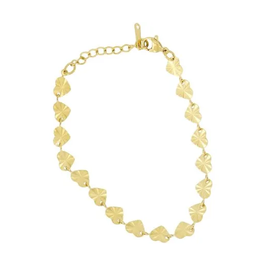 Zusss armband met hartjes goud