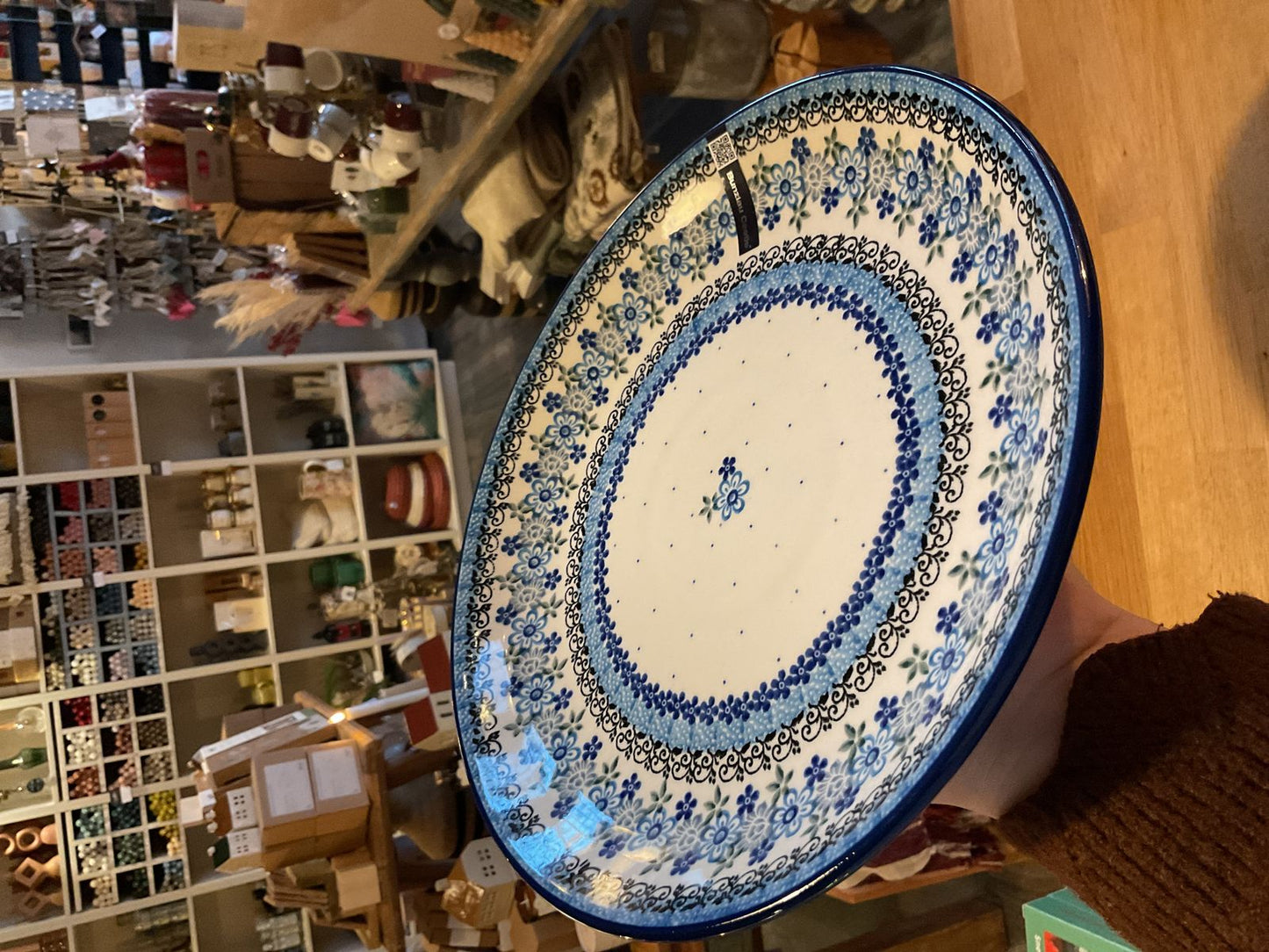 Bunzlau castle plate 26,5 cm flower crown