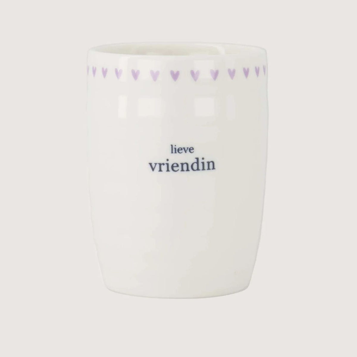 Zusss lieve vriendin wit lila one size