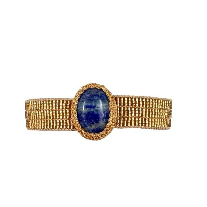 Ibu jewels bracelet bamboo jules blue agate