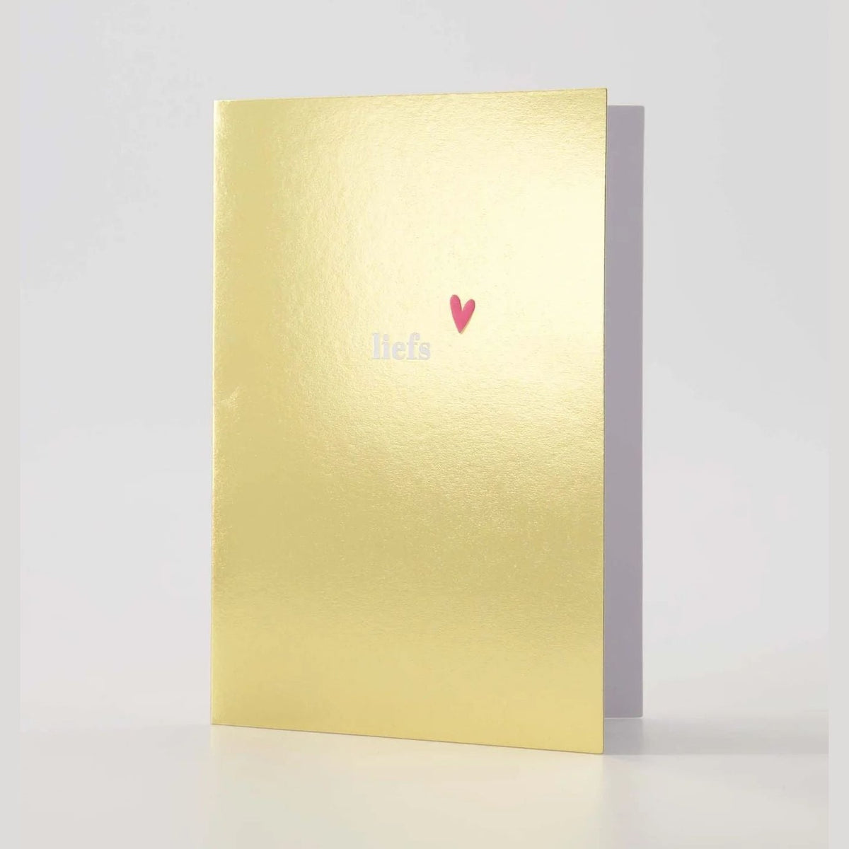 Wenskaart liefs goud