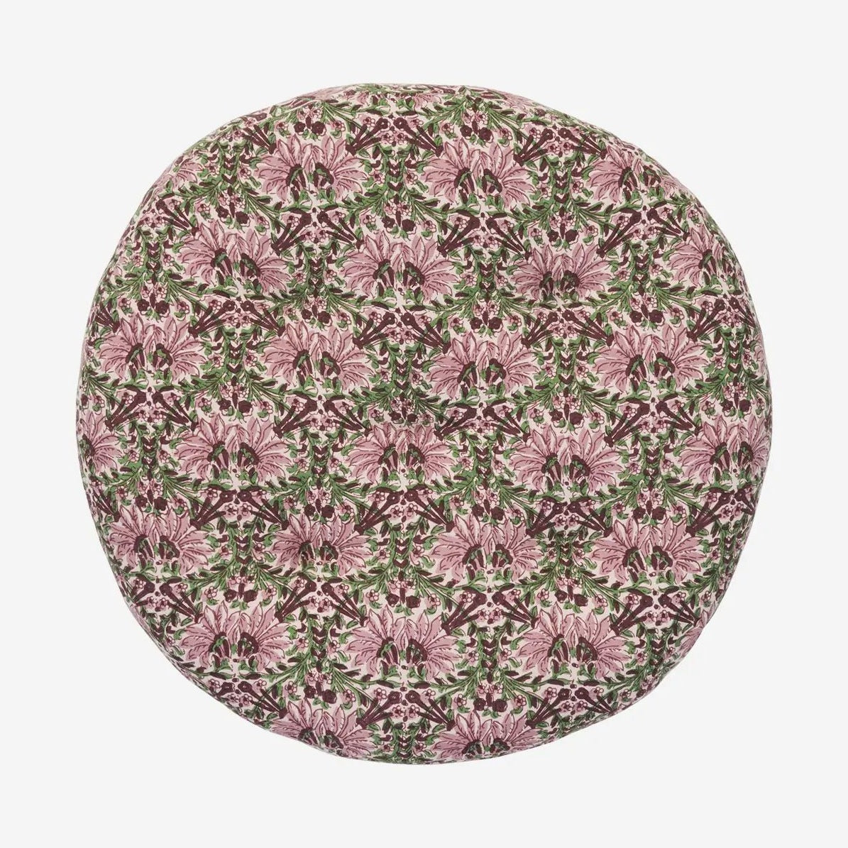 Madam Stoltz round cotton chair pad pink