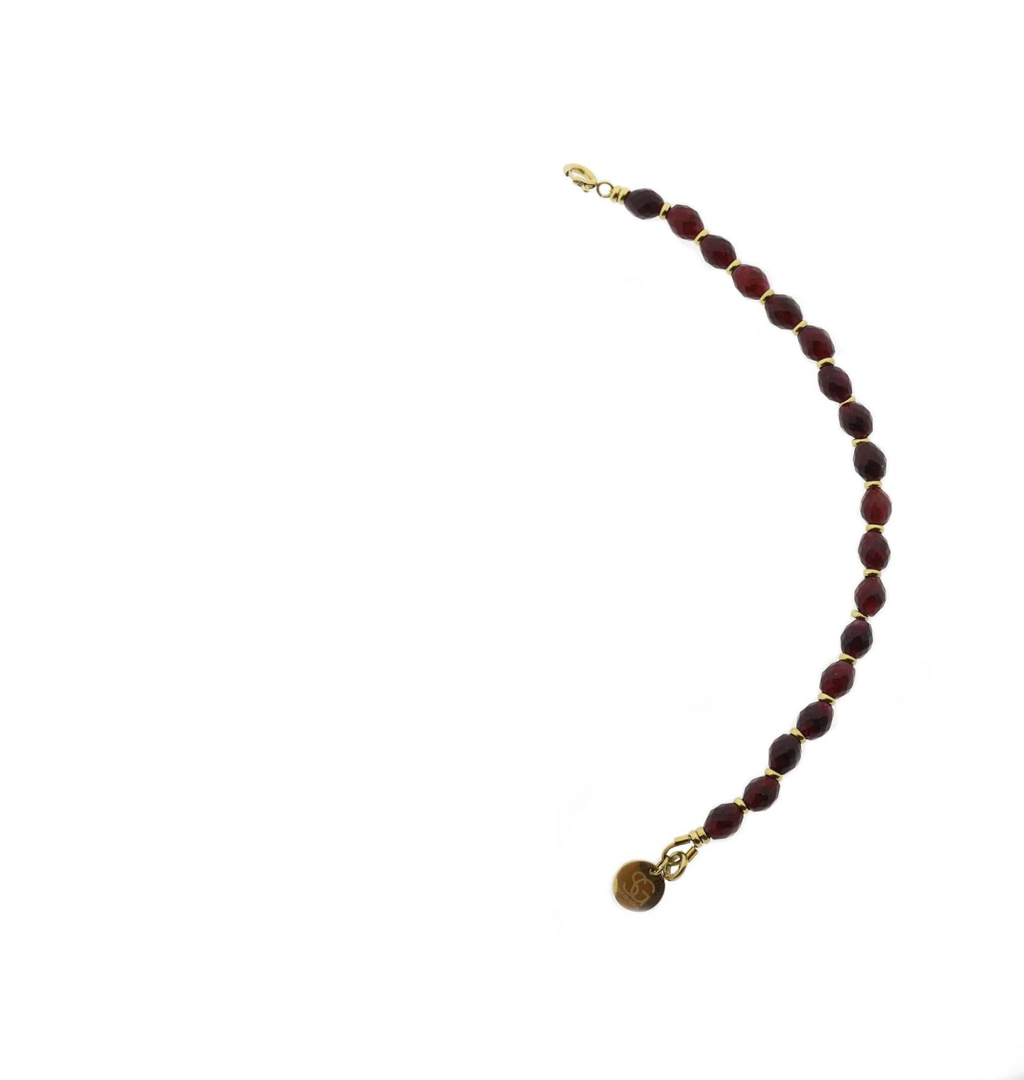 Solig gold connector necklace oval (5x6mm)