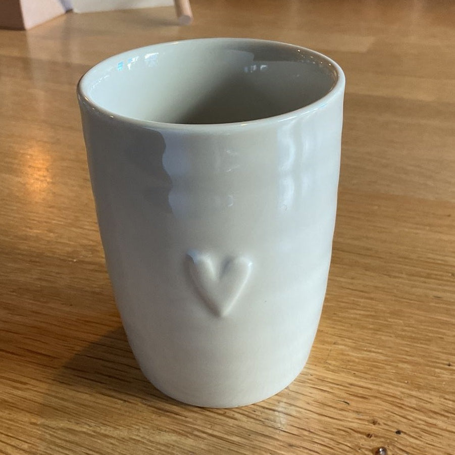 Zusss koffiemok parelmoer hartje zand