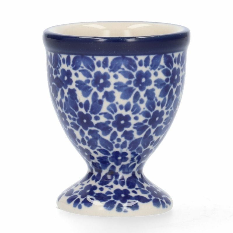 Bunzlau castle egg cup indigo